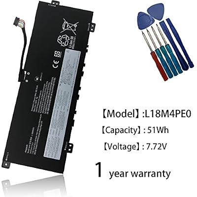 L18M4PE0 Laptop Battery Replacement for Lenovo Yoga C740-14IML 81TC 81TC006VGE 81TC002RGE Series Notebook 5B10W67296 5B10U40209 L18L4PE0 5B10W67185 5B10U40210 7.72V 51Wh 6610mAh