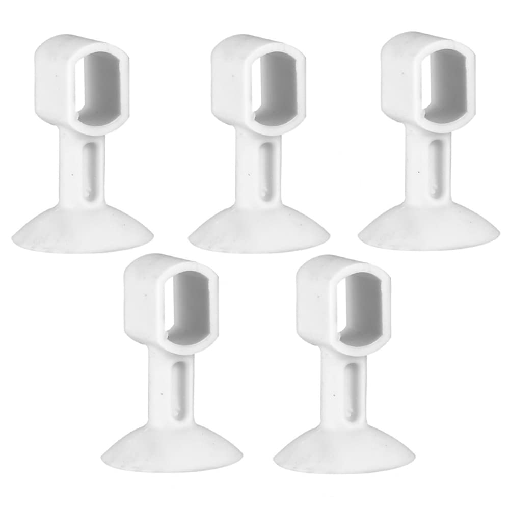 Door Wedge Stoppe, Stops, Stoppers,Silicone Handle Bumper Mute Stop Wall Protection Bathroom and Toilet Stopper, 5pcs-Pink(Blanc)