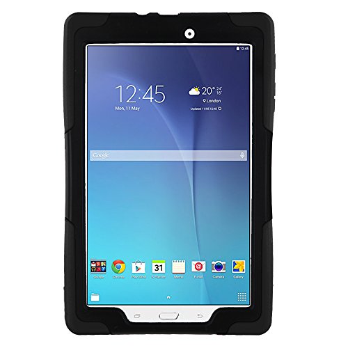 Kiq Galaxy Tab E 9.6" Sm-T560 Case, Shockproof Heavy Duty Military Armor Hybrid Case Cover Rugged Impact Drop Protection For Samsung Galaxy Tab E 9.6 T560 T560Nu T560Nz T567 (Black) #TOP2