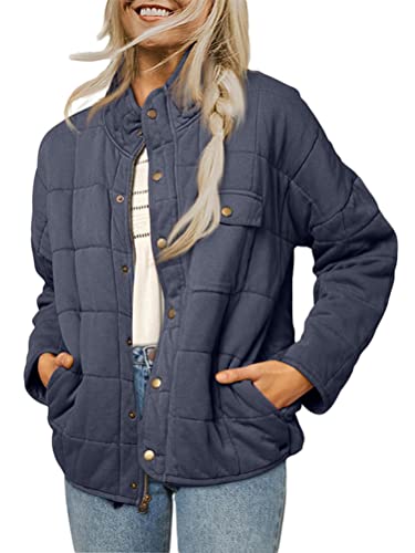 Oyamiki Damen Bomberjacke - Leichte Blouson Jacke Für Herbst & Übergangszeit