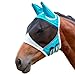 Horse Hood Suitable for Small Medium and Large Horses Multi-Size Breathable Mask Pasted to Prevent Mosquito for Horse(Blue L)