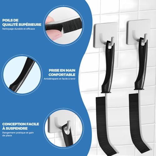 4-teiliges Reinigungsbürsten-Set, multifunktionale Reinigungsbürste für Badezimmer, Fugenbürste, Fliesen, Reinigungsbürste für Haus, Toilette, Badezimmer, Küche