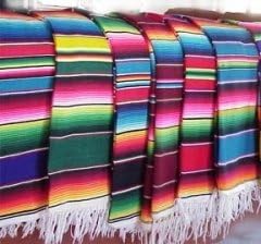 Seller photo: Roger Enterprises Large Authentic Mexican Serape Saltillo Blankets 7'/5'
