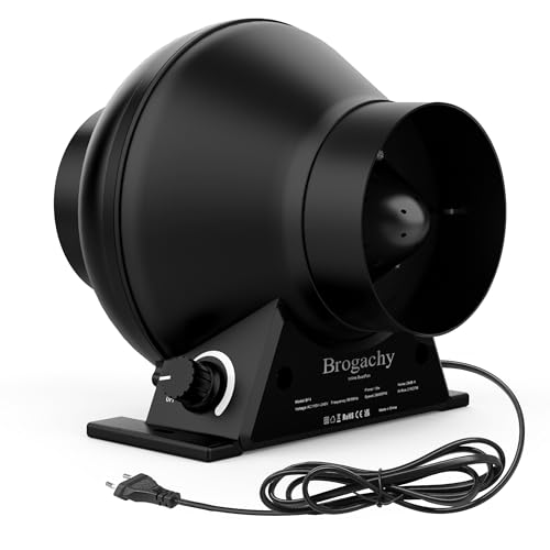Brogachy Réglable Extracteur d'air 100mm, Ventilateur d'extraction 357 m³/h,EC Moteur 18W extracteur d'air silencieux, Pour VMC Salle de Bain,...