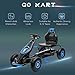 Aosom Kids Pedal Go Kart Ride-on Toy with Ergonomic Comfort, Pedal Car with Tough, Wear-Resistant Tread, Go Cart Kids Car for Boys & Girls with Suspension System, Safety Hand Brake, Ages 5-12, Blue