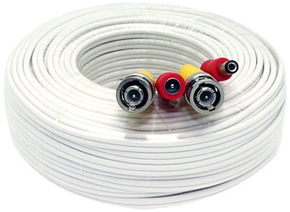 GW Security 100 Feet Pre-made Siamese BNC Video and Power Cable Ready To Go for Security Camera CCTV Systems