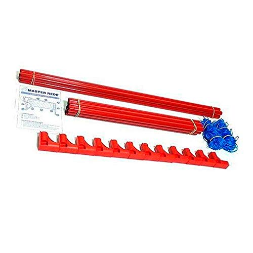 Kit Mini Gol 2 Traves com Redes e Cantoneiras, Med 0,50x0,80m, Master Rede
