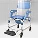 4 in 1 Chair Shower Commode Mobile Wheelchair with Padded for Toilet Seat Shower, for Elderly Disabled Person Mobile Toilet