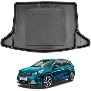 Rubber Car Trunk Liner Boot Mats for Kia Niro 2016 2017 2018 2019 2020 2021 2022 2023,Non-Slip Waterproof Boot Tray Mat Auto Rear Trunk Accessories