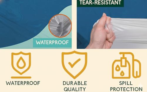 Image of Multipurpose Paint & Dust Protection Sheet Size-12x20 Ft | 250 GSM Waterproof Cover for Furniture, AC, Fridge, Wallpaper, Outdoor Area, Car, Bike, Plants - Protects from Paint, Sun & Rain