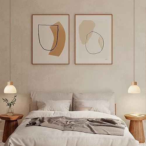 Lámpara colgante japonesa de madera con base E27 para restaurante 3