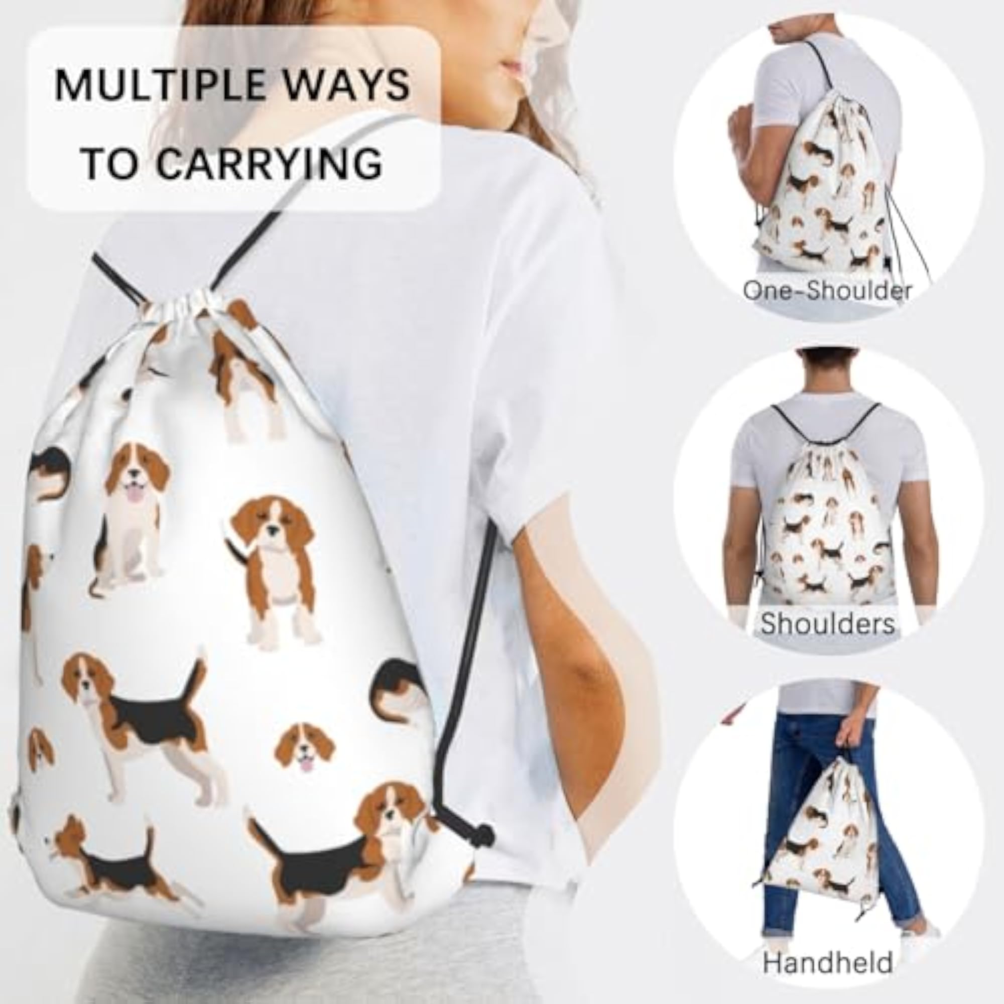 Animal Drawstring Backpack, Water Resistant