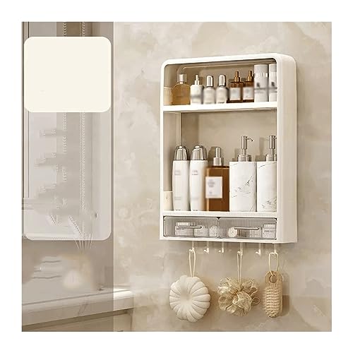 Étagère de douche murale sans perforation avec rangement double - 2