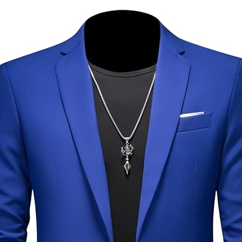 Men's Stylish Solid Color Suit Jacket Plus Size Business Casual Versatile Blazer One Button Easy-Match Sport Coat2