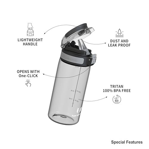 Super Sparrow Water Bottle, 500ml, TouchSip Bottle, BPA-Free, Non-Toxic, Eco-Friendly, Straw Tritan Bottles for Kids Sports - Image 3