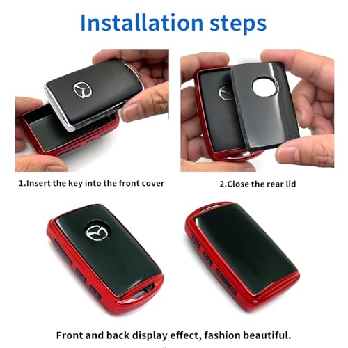 Image of Creativity for Mazda Key fob Case accessories (Red Key Cover)