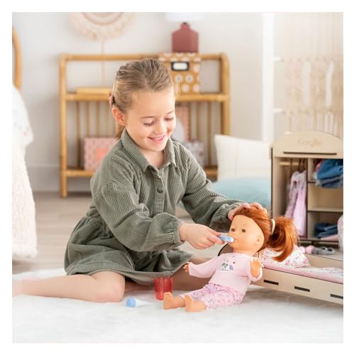 Corolle Ma Zahnputzset, blau, 3 Teile, Zahnbürste, Zahnpastapasta, Becher, für alle 36cm MaCorolle Puppen, ab 4 Jahren