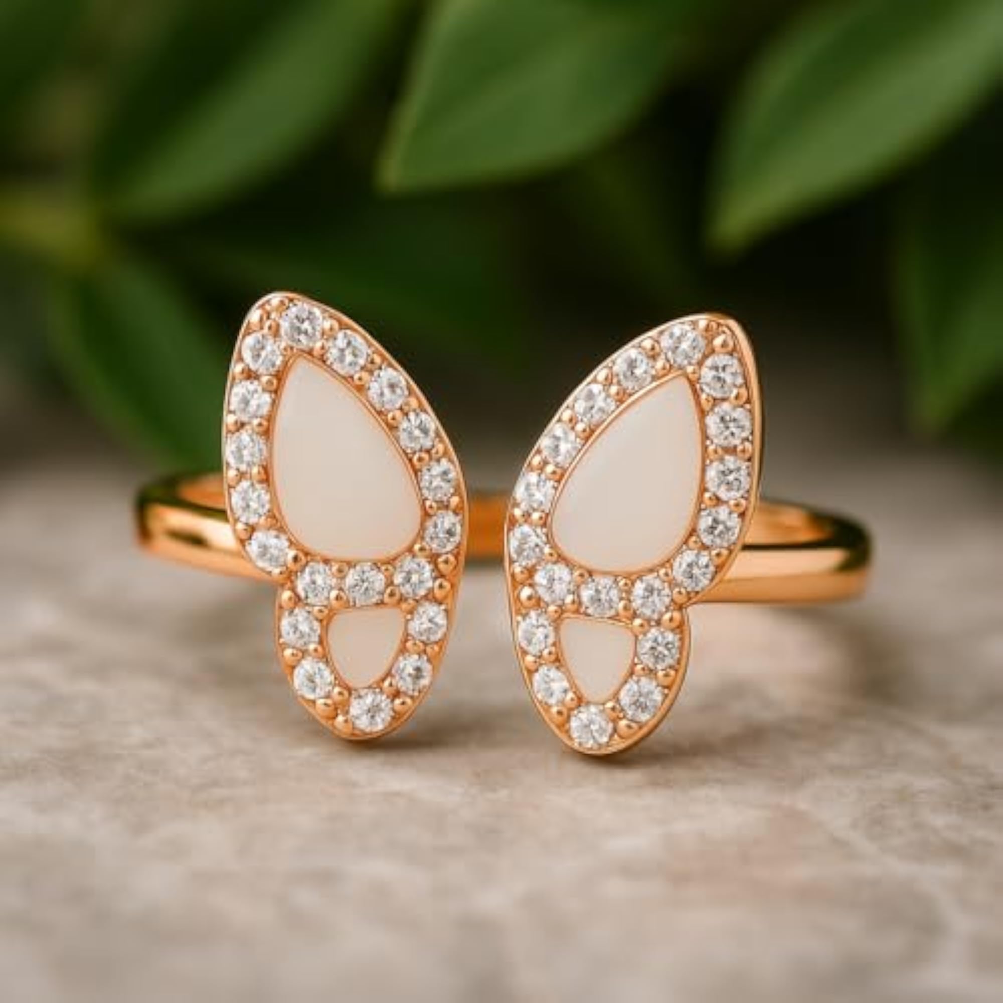 Women's 925 Sterling Silver Butterfly Wings Ring, Ethereal Design