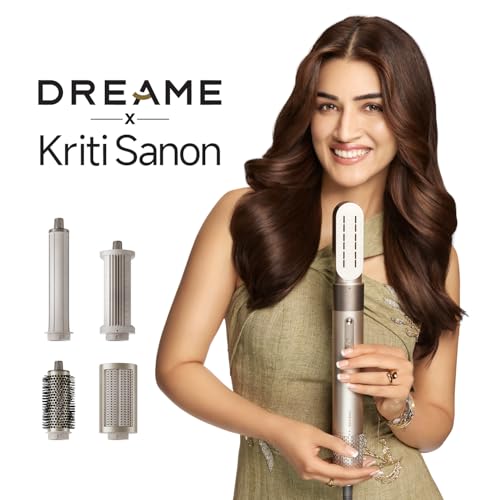 Image of Dreame AirStyle, 5-in-1 Hair Drying & Styling System for Curling, Smoothing, and Volumizing, 1200 Watts, Gold