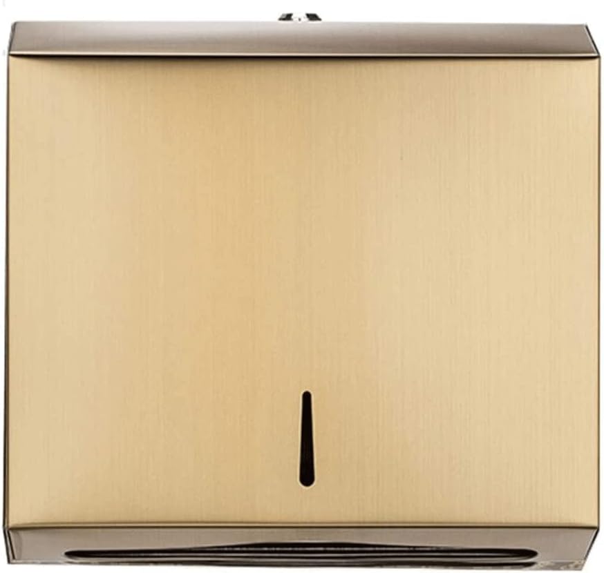 LIOONS High Capacity Lockable Paper Towel Dispenser Commercial Hand Towel Dispenser Wall Mount Stainless Steel Paper Towel Holders Stable