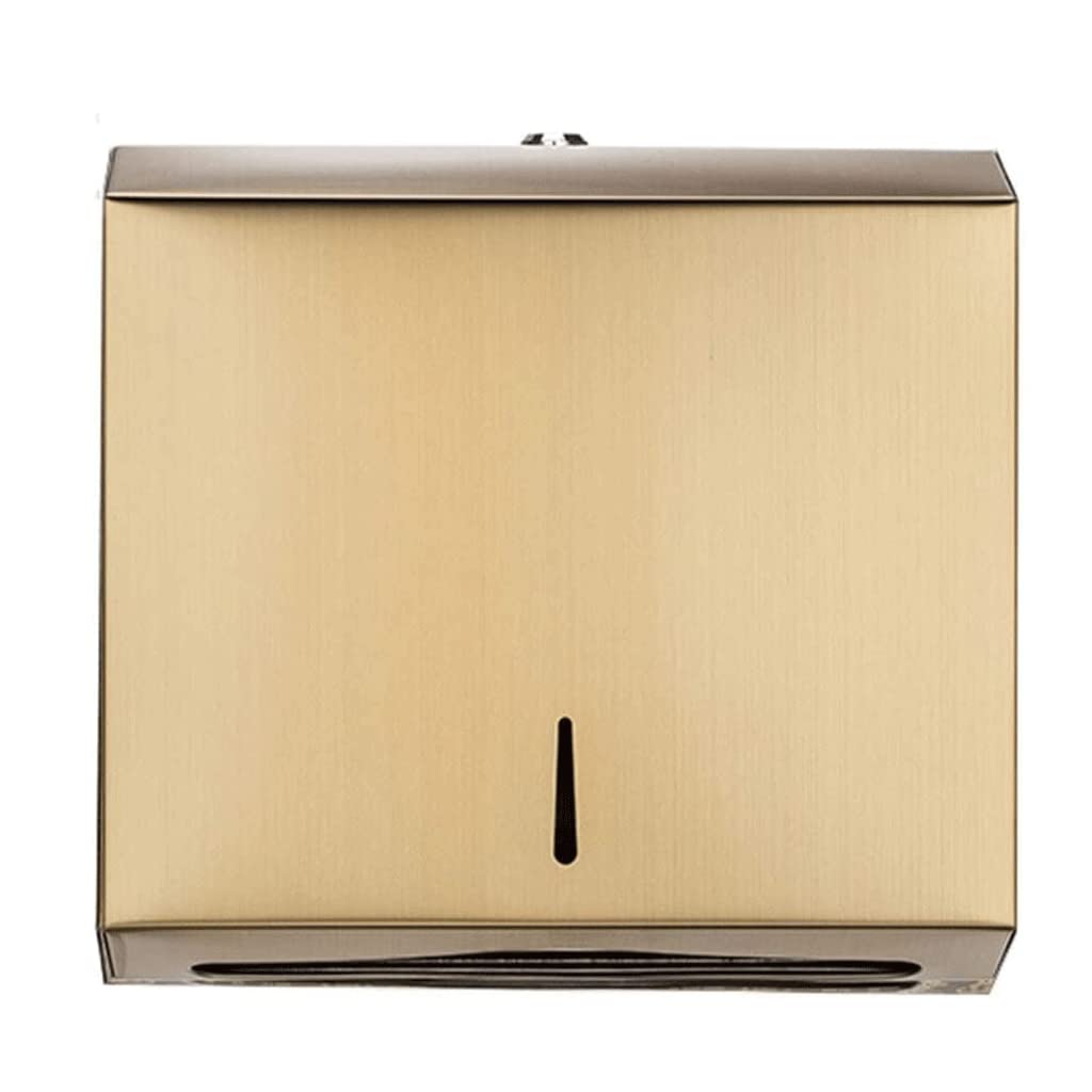 BKEKM Dispenser Salviette Dispenser di Asciugamani di Carta con Serratura Dispenser di Asciugamani di Carta Commerciale Porta Asciugamani di Carta per Montaggio a Parete in Acciaio Inossidabile Moda
