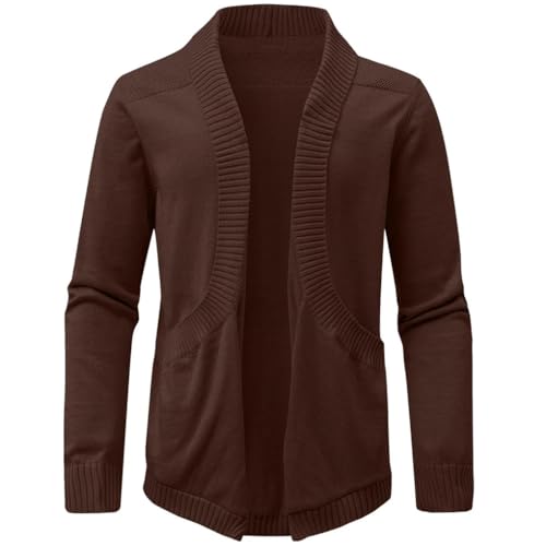 Men's Cardigan Sweater Casual Classic V-Neck Solid Color Knit Sweaters Tops3