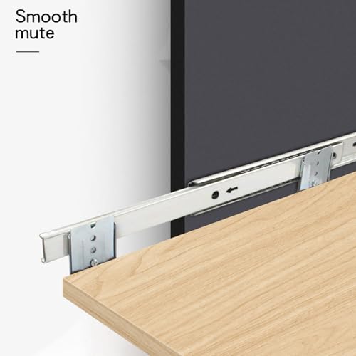 Guías para cajón de teclado ajustables y robustas con rodamiento de bolas 3