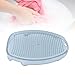 Clear PET Washboard Basin, Hand Washing Clothes Washboard, Multi Functional Laundry Tool with Thickened Design for Pants Towels Socks, Compact Portable Washboard for Delicate Items (Blue)