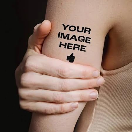 Tatmods Custom Temporary Tattoo | Personalized Name Tattoo | Custom Image Tattoo | Wedding, Birthday & Event Tattoo | Waterproof & Skin-Friendly | Multicolor-picture-24