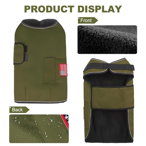Image of BEAUTYZOO Dog Winter Coat for Giant Large Dogs, Waterproof Canvas Jackets