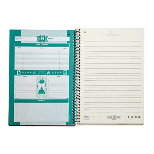 Caderno Espiral Jandaia 10 Mat 200Fls Harry Potter Hogwarts Marrom