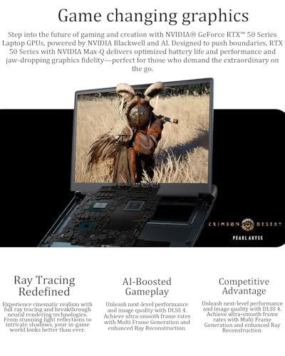 Image of Alienware (2025) 16 Area-51 Gaming Laptop, GeForce RTX 5080, Ultra 9 275HX (24-Core - Up to 5.4GHz), 16 inch QHD+ 240Hz, 16GB GDDR7, Wins 11 Pro, Office License, Backlit KB (32GB DDR5 | 2TB SSD)