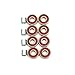 Punisher Skateboards Pro ABEC-7 High-Speed Skate Precision Bearings with Spacers, Red