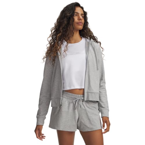 Under Armour Sport Terry FZ - MOD Grey Light Heather / / Bianco - SM, MOD Gray Light Heather / / Bianco, S