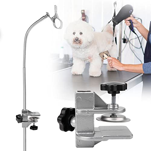 Restokki Hunde Trimmtisch Clamp Metall Hundepflege Tisch Arm H Bar, Hundefriseur Tisch Clamp Hundesalon Tischarm, Clip Halterung Für Die Fellpflege von Hunden Und Katzen (Inner Dia 2.3x2.3cm)