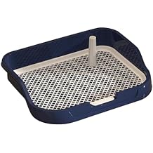 Mesh Grids Pet Training Toilet Keep Paws and Floors Clean Indoor Dogs Potty Train Pads for Bunny Cats Porch, Navy