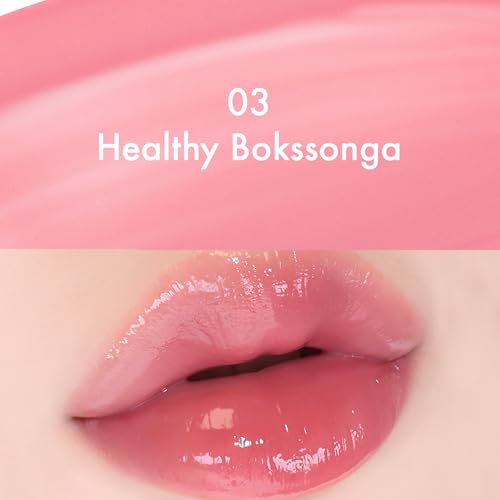 Image of Amuse SEOUL Daisy Flower Dew Tint (03 HEALTHY BOKSOONGA) - Glossy Moisturizing Lip Stain, Watery Glow Lip Tint, Long Lasting Color, Dewy Finish, Vegan, Korean Beauty Makeup