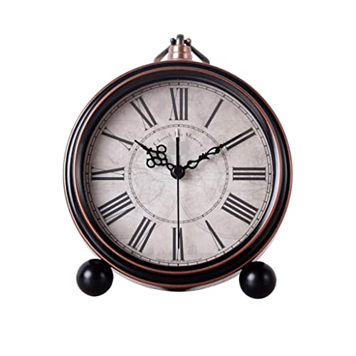 Reloj despertador silencioso retro vintage sin tictac para dormitorios
