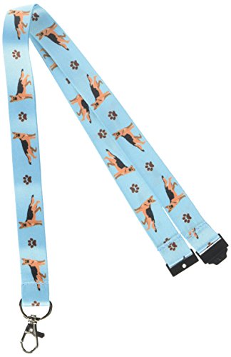 OKEPS German Shepherd Dog Breed Print Break Away Lanyard Key Chain Id Badge Holder