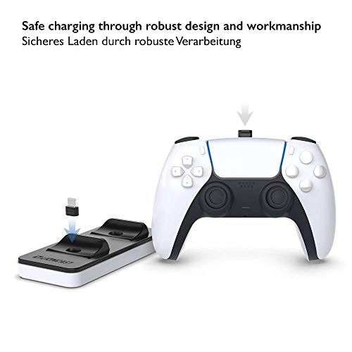 Lioncast Controller Charger für PS5 | Ladestation für original Sony Playstation 5 DualSense Wireless Controller | PS 5 Ladegerät/Zubehör Quick Charger - Image 6