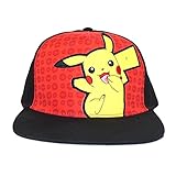 Fashion UK Pokemon-Snapback Cap Pikachu Gorro, Algodón, Talla única Hombres
