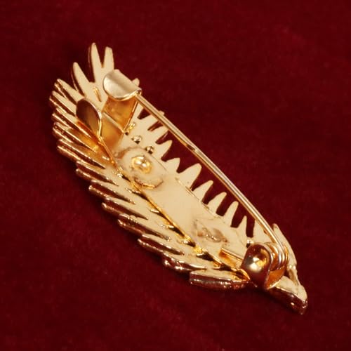 Image of Touchstone Indian Bollywood Handcrafted Designer Jewelry Brooch Lapel Pin in Gold Or Silver Tone for Women.
