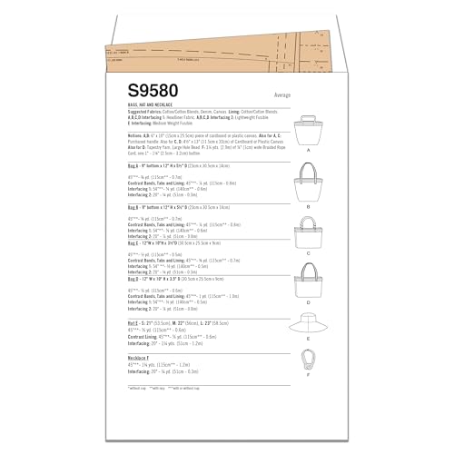 Simplicity SS9580A Accessoires A gabarit de découpe et traçage tissu - 3