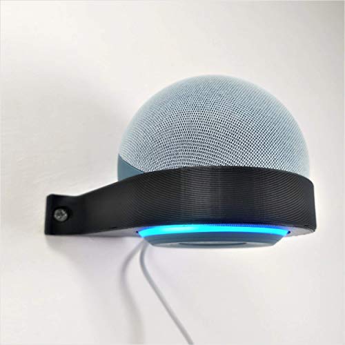 Echo Dot 4ª generación soporte de pared soporte de pared anillo halo (negro)