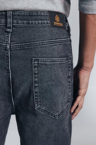 Jean ajusté Springfield pour homme en denim stretch confortable - 5