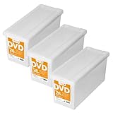 Tenma Disc Storage Box, DVD Storage Box, Set of 3, Clear, Approx. 8.3 x 6.9 x 17.7 inches (21 x 17.5 x 45 cm) -  天馬(Tenma)