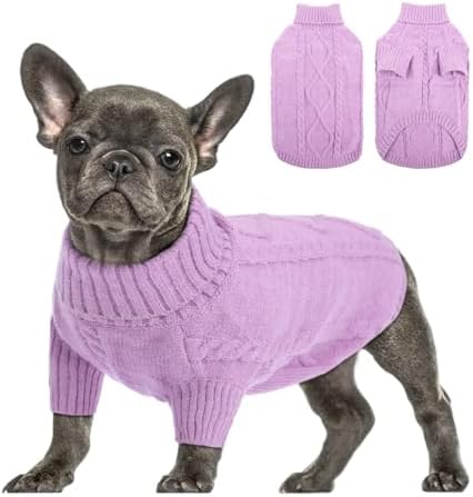 Queenmore Dackel Pullover Hundepullover Grosse Hunde Wärme Hundepulli Strick Pullover Hund Strickmantel Mit Zopfmuster Hundepullover Französische Bulldogge Bulldog Chihuahua Katzen