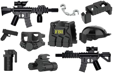 Battle Brick Battle Bag FBI Pack Compatible with LEGO® Minifigs image 4