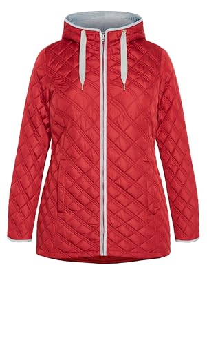 EVANS Women's Plus Size Coat Multi Stitch Quilted4