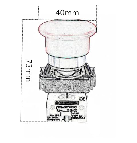 Bouton champignon XB2-BC31 vert pour commande par impulsion réactive